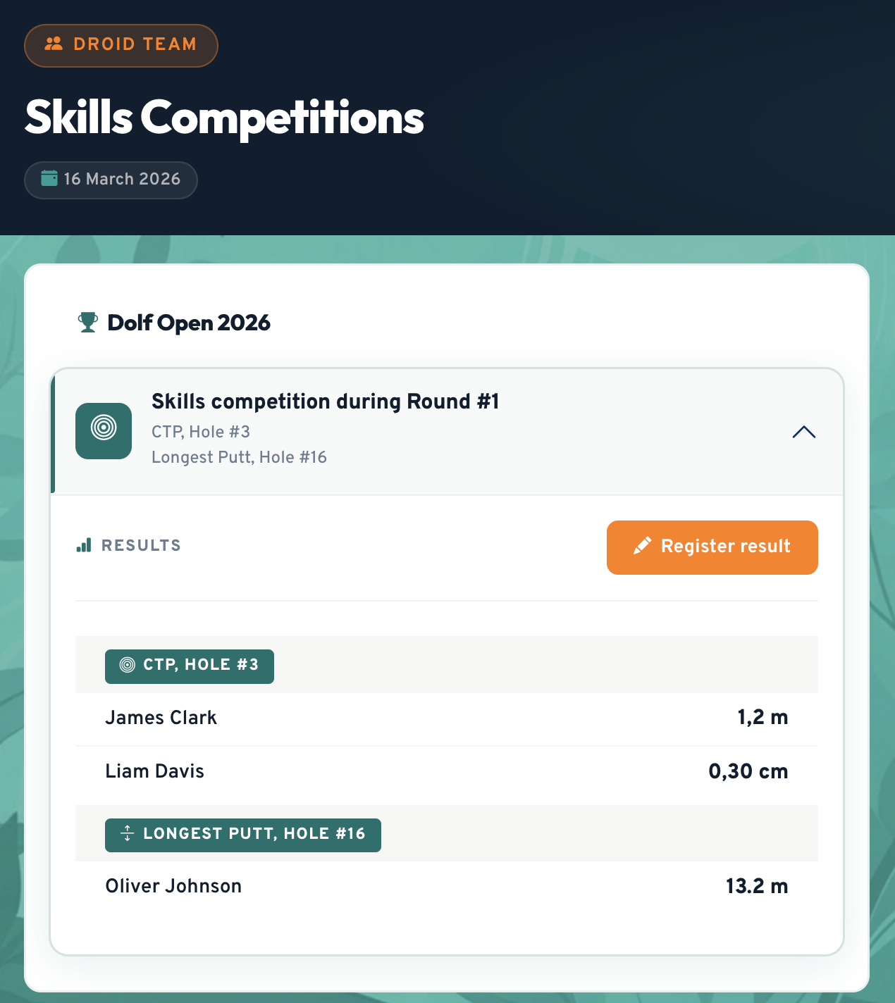 Register Results